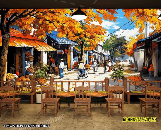 Tranh dán tường Phố cổ Hà Nội, Phố xưa - -ADHHN241220-12P - Kết quả tìm kiếm tranh tường